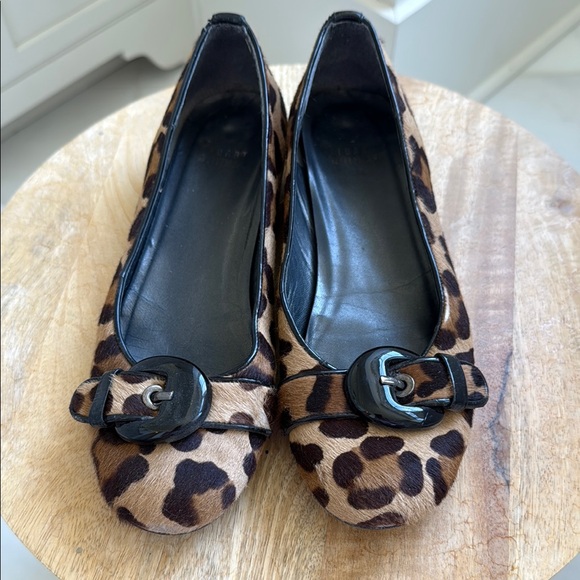 Stuart Weitzman Shoes - Stuart Weitzman Leopard Print Women's Flats with Buckle